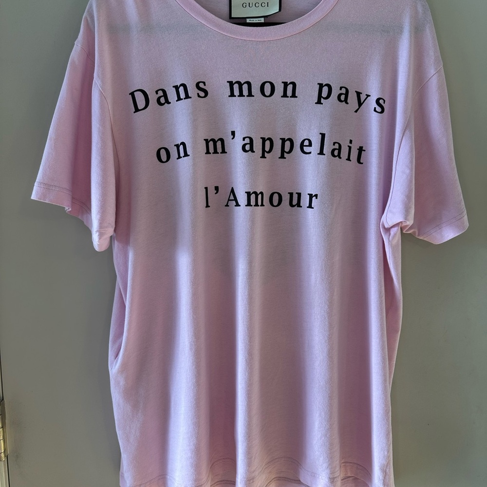 Gucci Pink Graphic T-Shirt XXS